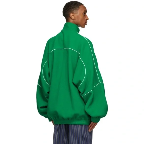 Balenciaga Green Tracksuit Fleece Jacket